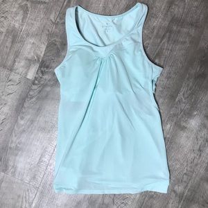 Athleta aqua blue tank with built in bra